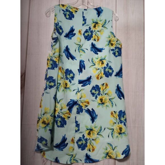 Alfani‎ Blouse Ladies 1x Color block Sleeveless Floral - Picture 2 of 8